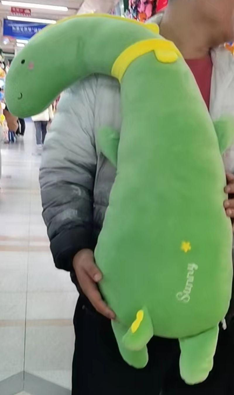 Cross-border plush cute doll throw pillow 100cm plush animal dinosaur hug toy dinosaur throw pillow pic 2