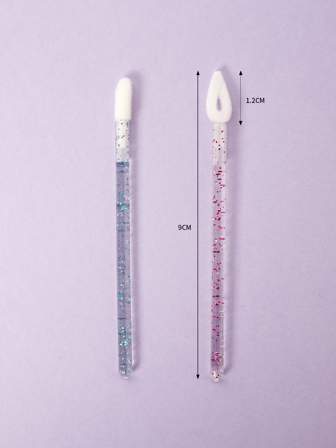50 crystal rod disposable lip brush flocking brush head Easy to carry makeup tools Makeup brushes Specification drawing