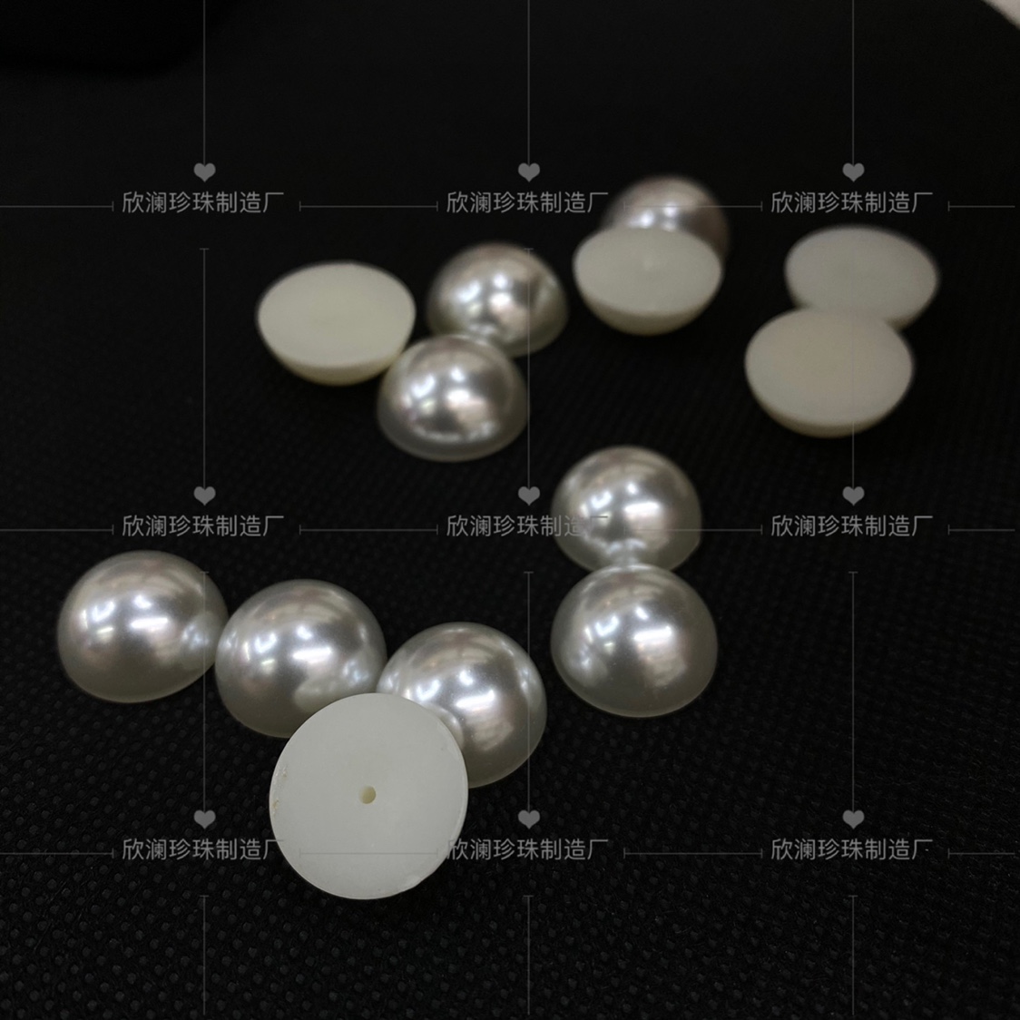 Xinlan Pearl Factory Direct Sales Of High Quality Imitation Pearl Artificial Pearl Semi-Round Bright Pearl Specification drawing