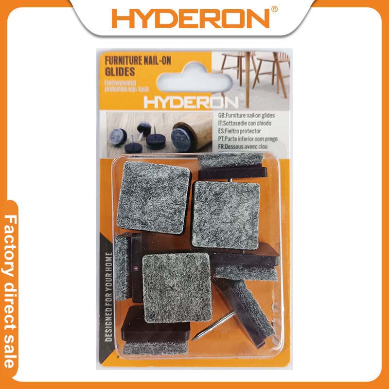 毛毡钉垫/注塑毛毡钉/家具钉垫/深棕色白底实物图