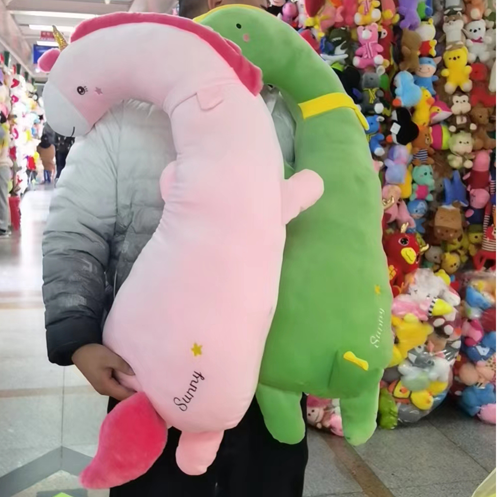 Cross-border plush cute doll throw pillow 100cm plush animal dinosaur hug toy dinosaur throw pillow pic 3