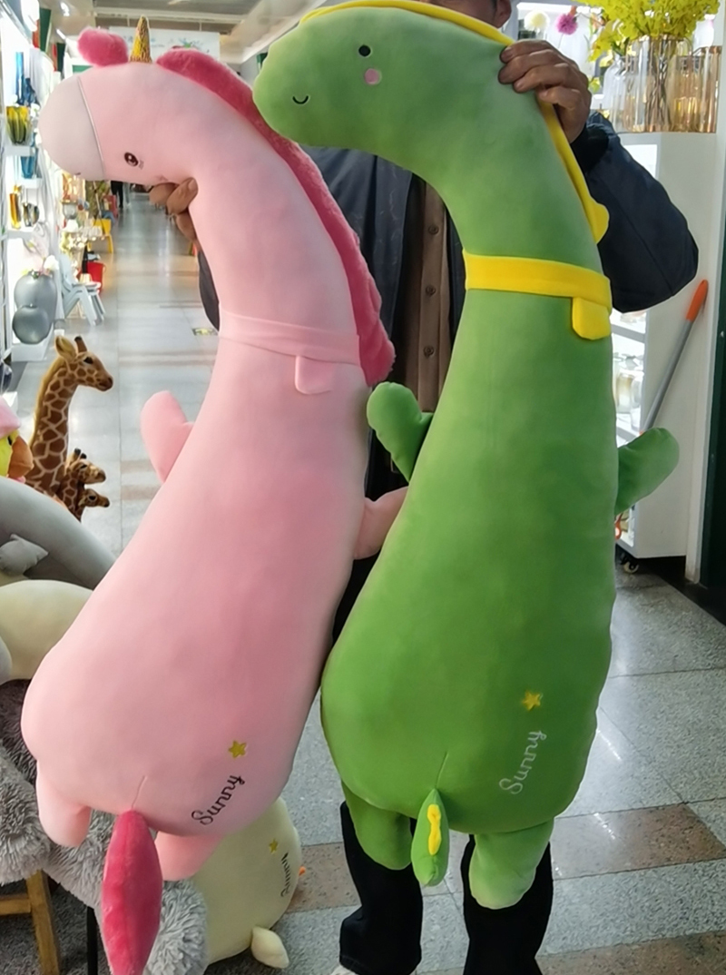 Cross-border plush cute doll throw pillow 100cm plush animal dinosaur hug toy dinosaur throw pillow details Picture