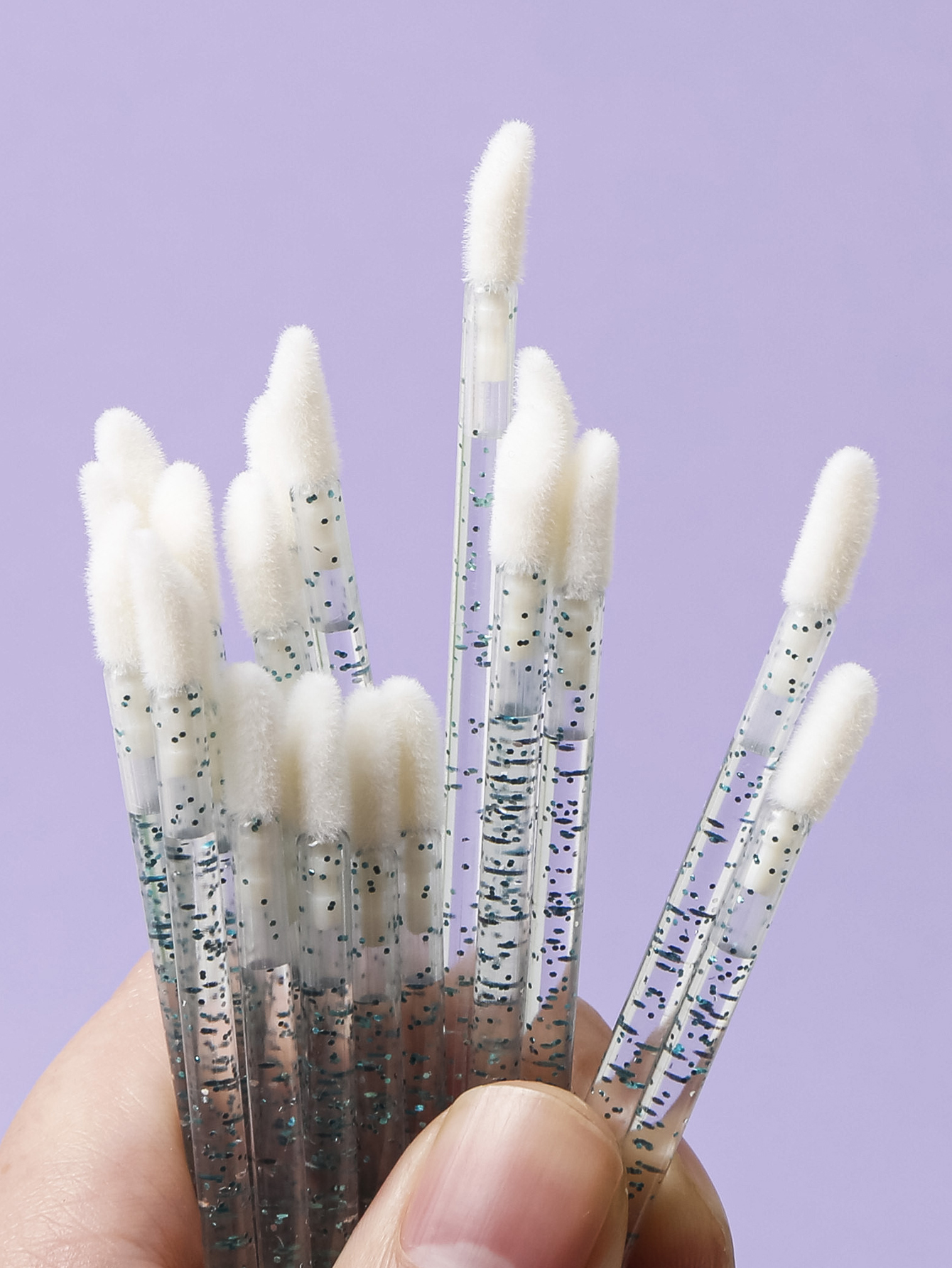 50 crystal rod disposable lip brush flocking brush head Easy to carry makeup tools Makeup brushes Application Scenario