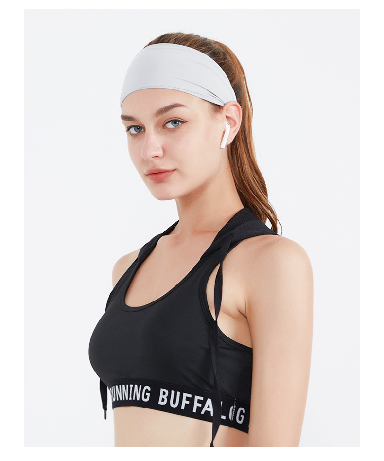 运动发带吸汗速干发箍头巾男女头带弹力透气瑜伽跑步马拉松束发带 详情图4