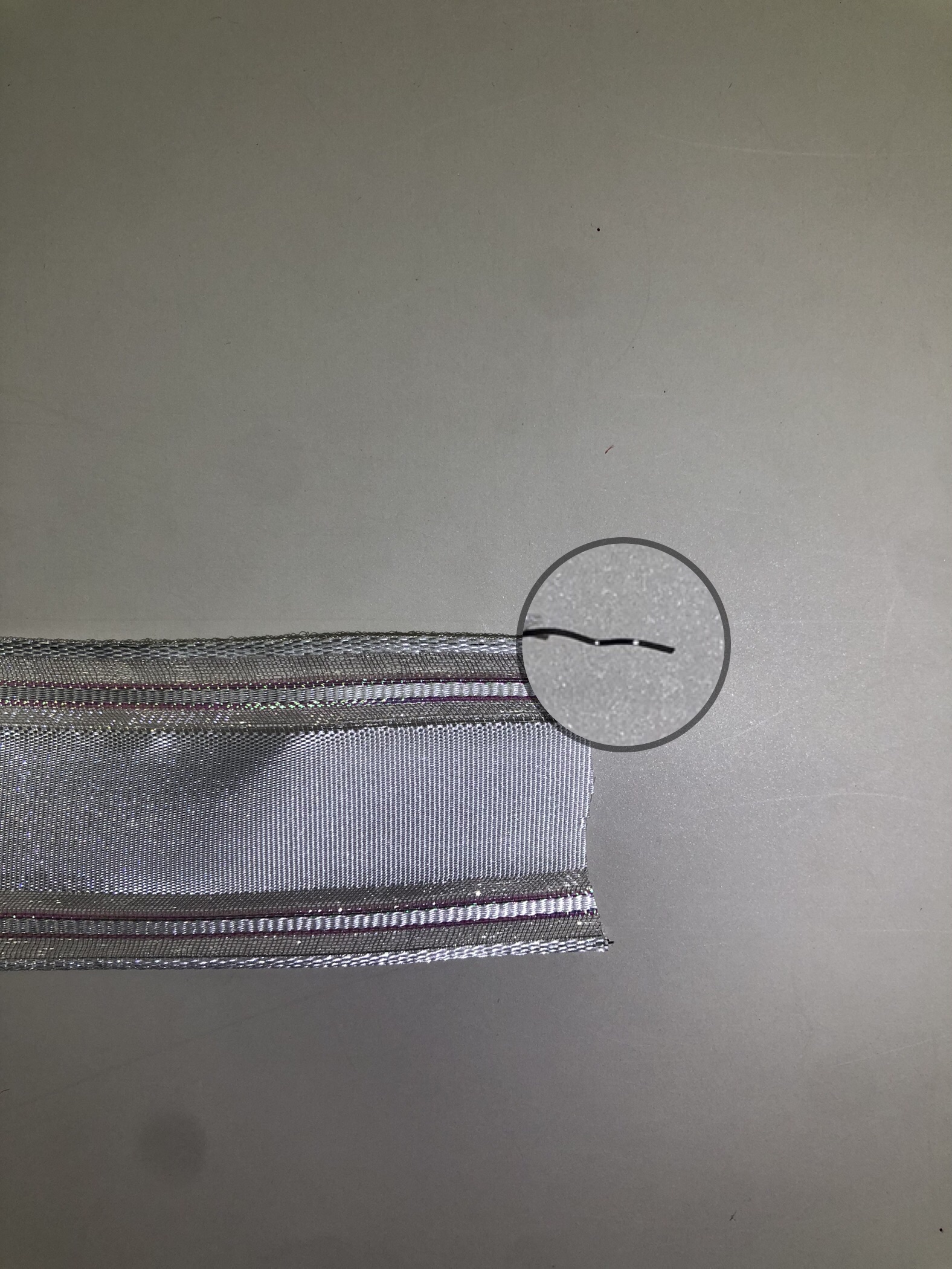 Item No. : 2340 DIY Christmas Gift Packaging Decoration, Colorful Scallion White Striped Christmas Webbing, 3.8cm, Christmas Daily necessities Specification image