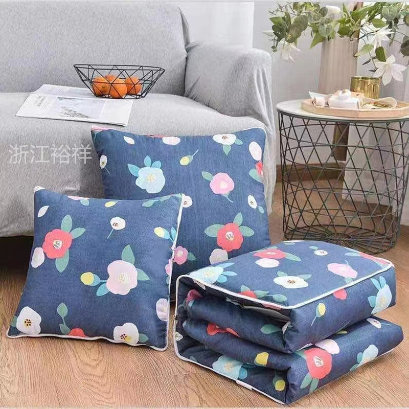 Two-in-one pillow and quilt for logo design, gift, sofa cushion, office midday rest quilt, car lumbar support