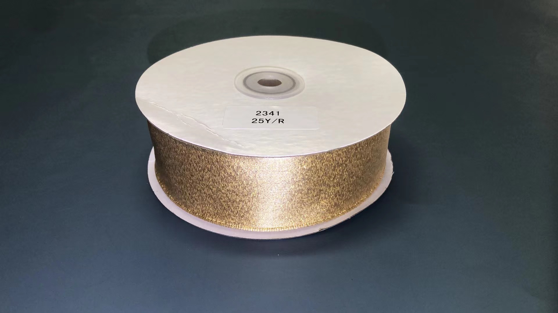 Item No. : 2341 DIY Christmas Gift Packaging Decoration Satin weft Gold Edge Christmas Webbing 3.8cm Christmas Daily Necessities details Picture