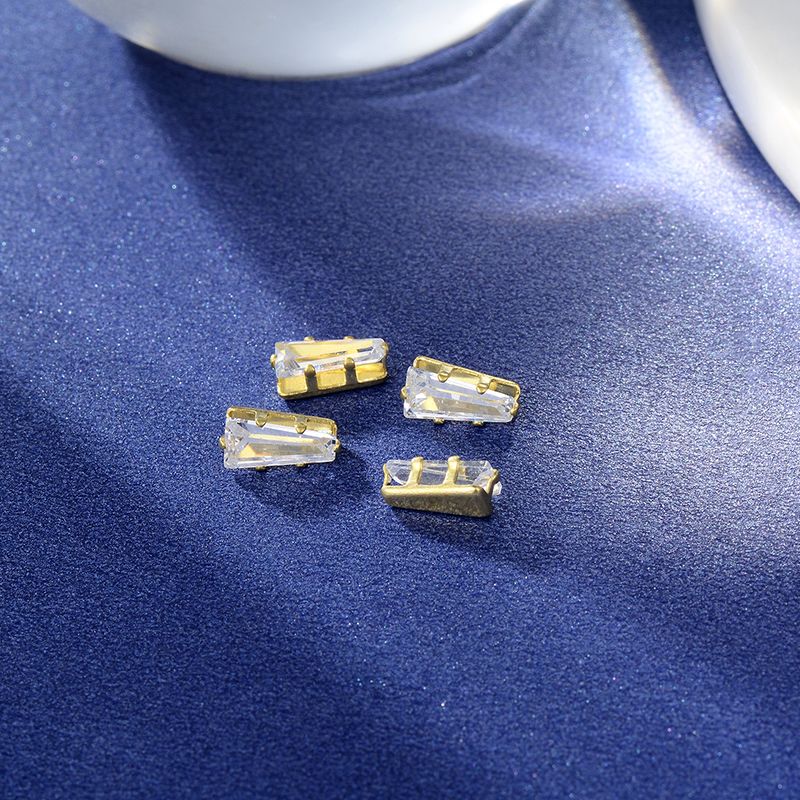 Wholesale factory direct sales of 2*3*6mm trapezoidal zircon jewelry accessories details Picture