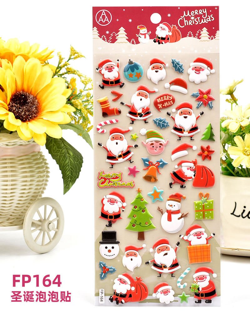 DIY foam EVA cartoon Christmas bubble stickers for children's decoration details Picture