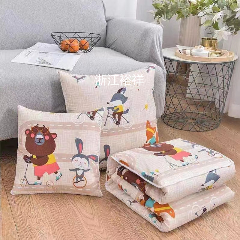 Two-in-one pillow and quilt for logo design, gift, sofa cushion, office midday rest quilt, car lumbar support pic 1