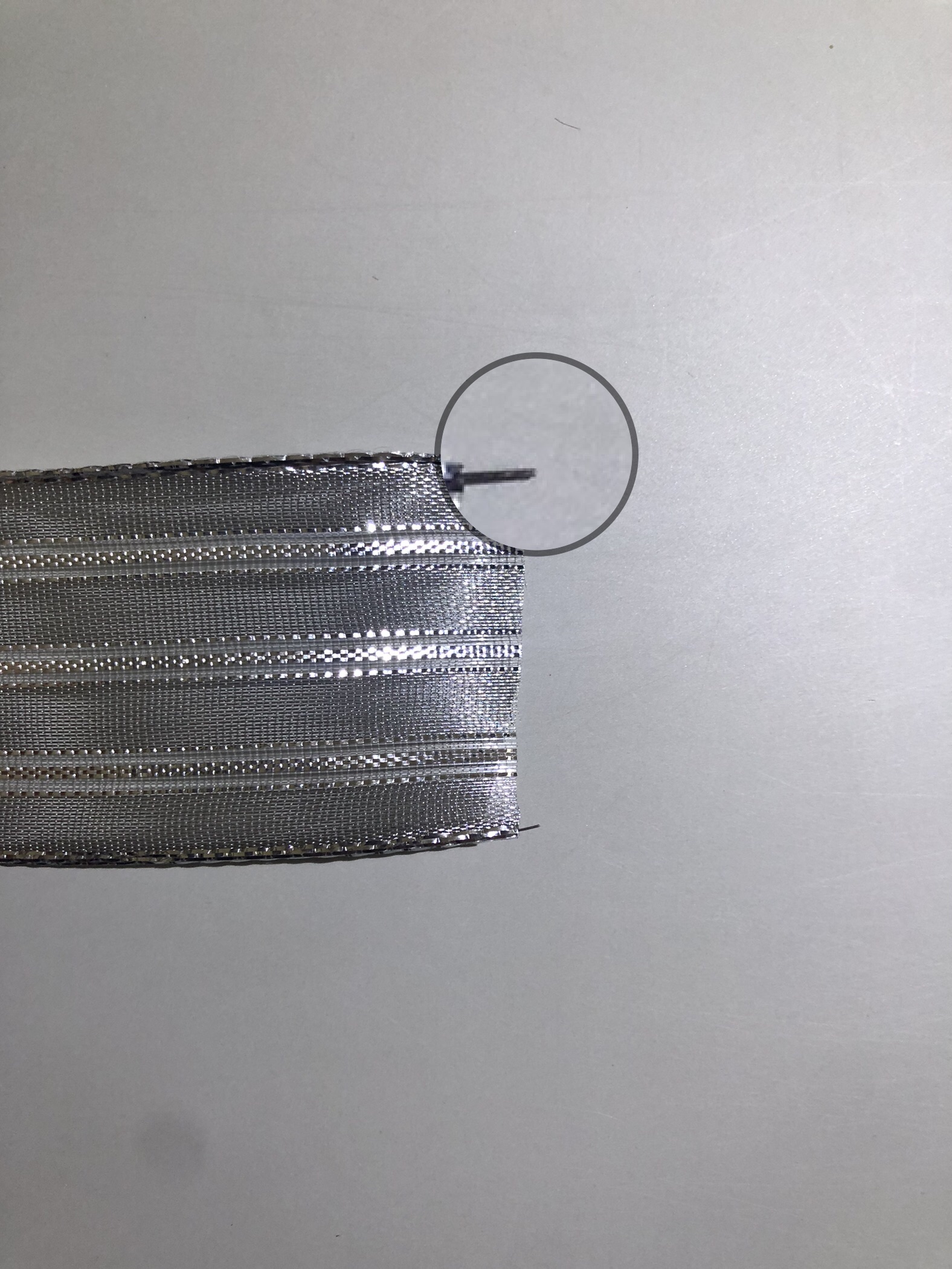 Item No. 2356 Christmas Gift Packaging Decoration DIY Silver Onion 9 strips Silver onion Mesh Christmas Webbing 3.8cm Christmas Daily Necessities Specification image