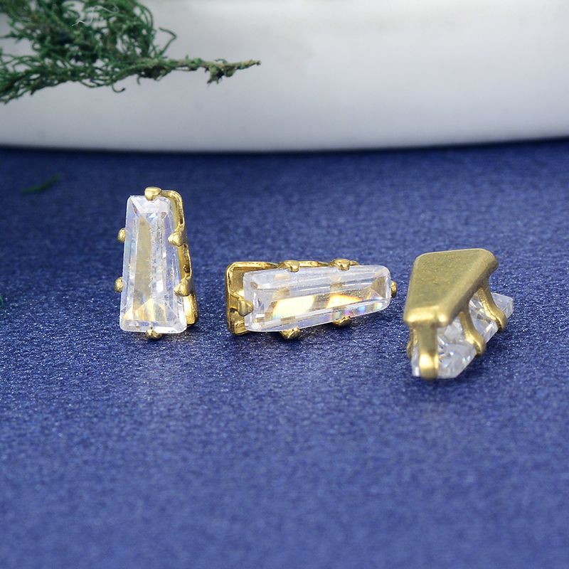 Wholesale factory direct sales of 2*3*5mm trapezoidal zircon jewelry accessories details Picture