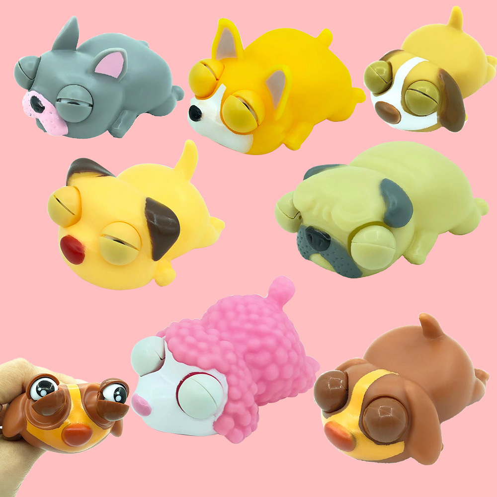 Squint-eyed, flabby dog details Picture