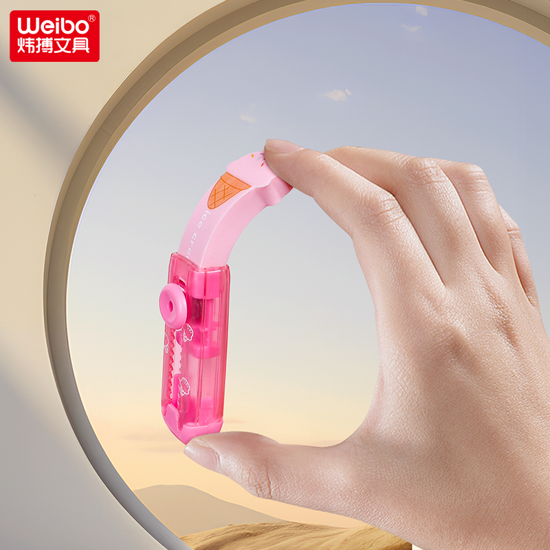 Weibo Stationery ice cream sliding eraser, high appearance level, student cute cartoon, clean, no marks, few ruff, extendable Item Picture