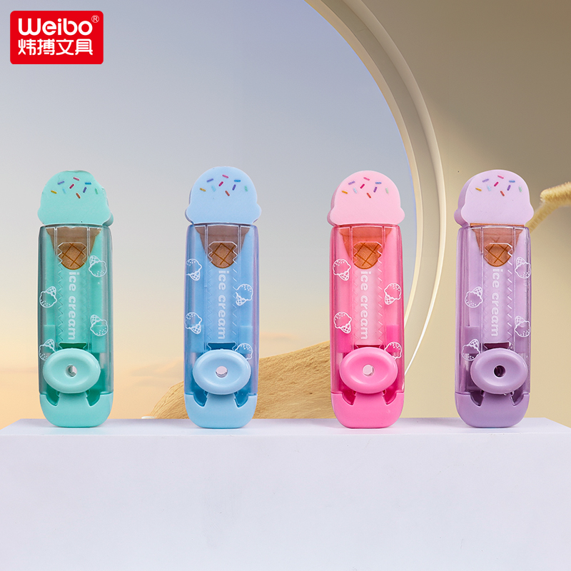 Weibo Stationery ice cream sliding eraser, high appearance level, student cute cartoon, clean, no marks, few ruff, extendable details Picture