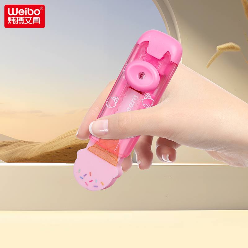 Weibo Stationery ice cream sliding eraser, high appearance level, student cute cartoon, clean, no marks, few ruff, extendable Specification image