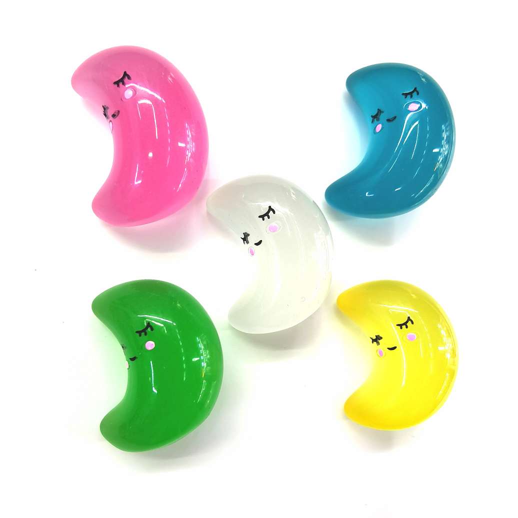 Resin toys, stars, moons, clouds, stars, moons, clouds, luminous ornaments, pendants, Tietile jewelry accessories, diy accessories detail image 3