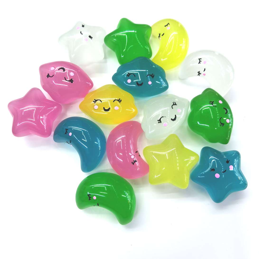 Resin toys, stars, moons, clouds, stars, moons, clouds, luminous ornaments, pendants, Tietile jewelry accessories, diy accessories Item Picture