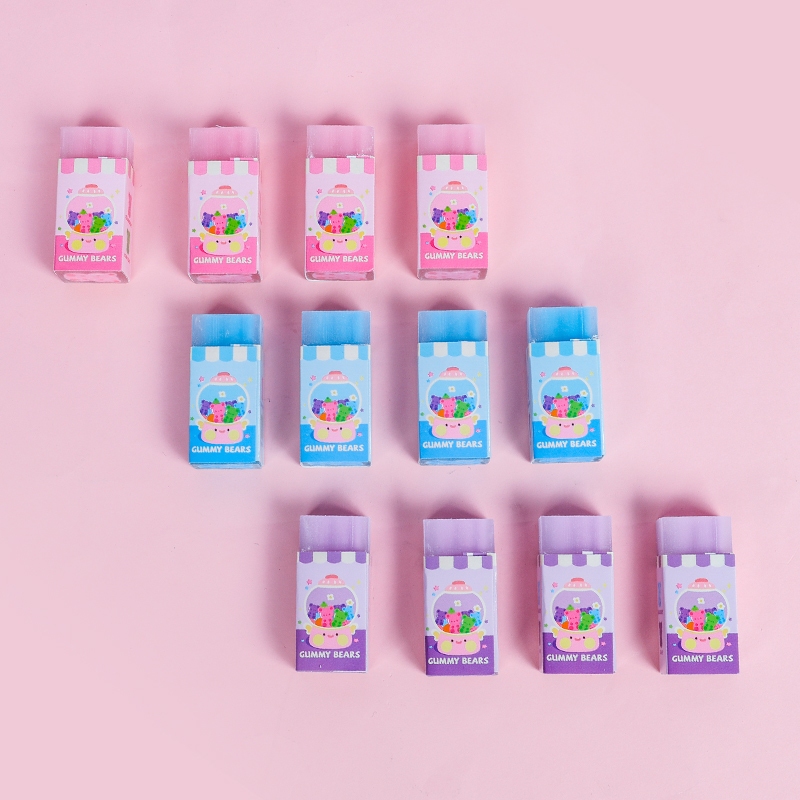 Weibo Cartoon bear filled eraser leaves no trace, no debris, high appearance level, cute children and student stationery wholesale details Picture
