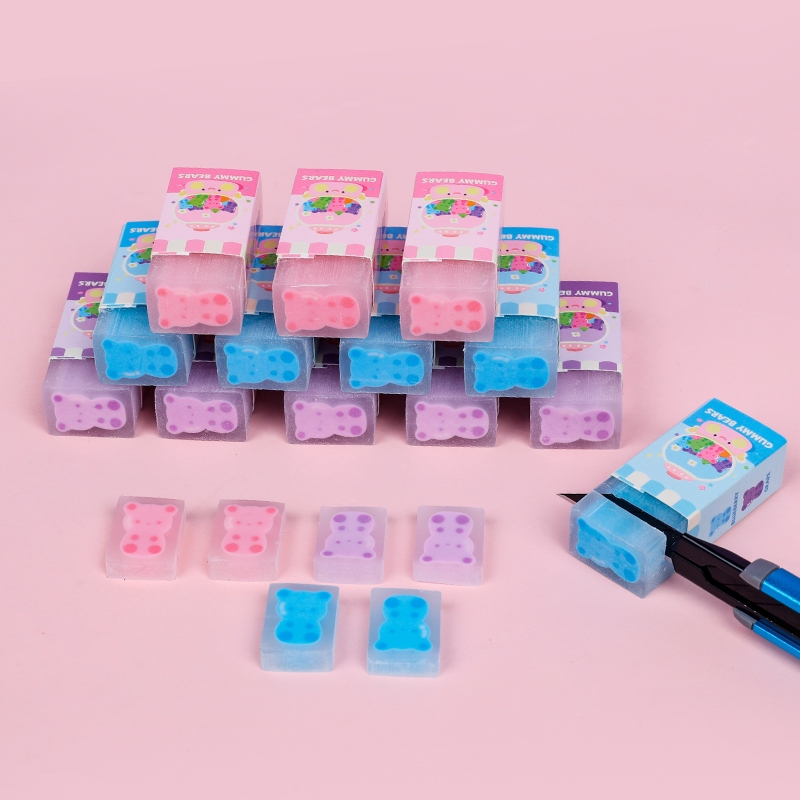 Weibo Cartoon bear filled eraser leaves no trace, no debris, high appearance level, cute children and student stationery wholesale Item Picture