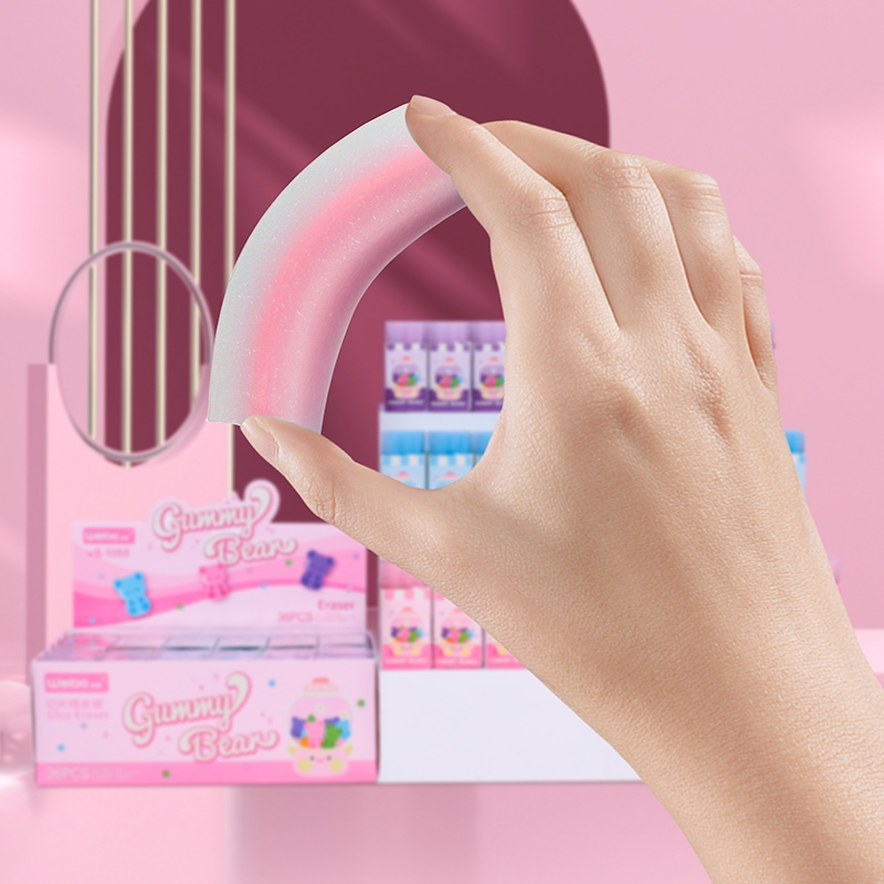 Weibo Cartoon bear filled eraser leaves no trace, no debris, high appearance level, cute children and student stationery wholesale Specification image