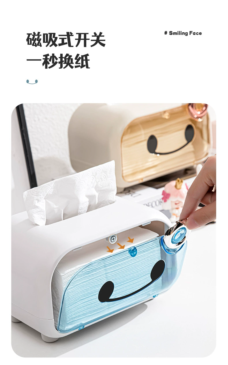 Y169-536 Desktop Tissue Box, desktop storage box, multi-functional tissue box, Cute household toilet paper box detail image 6