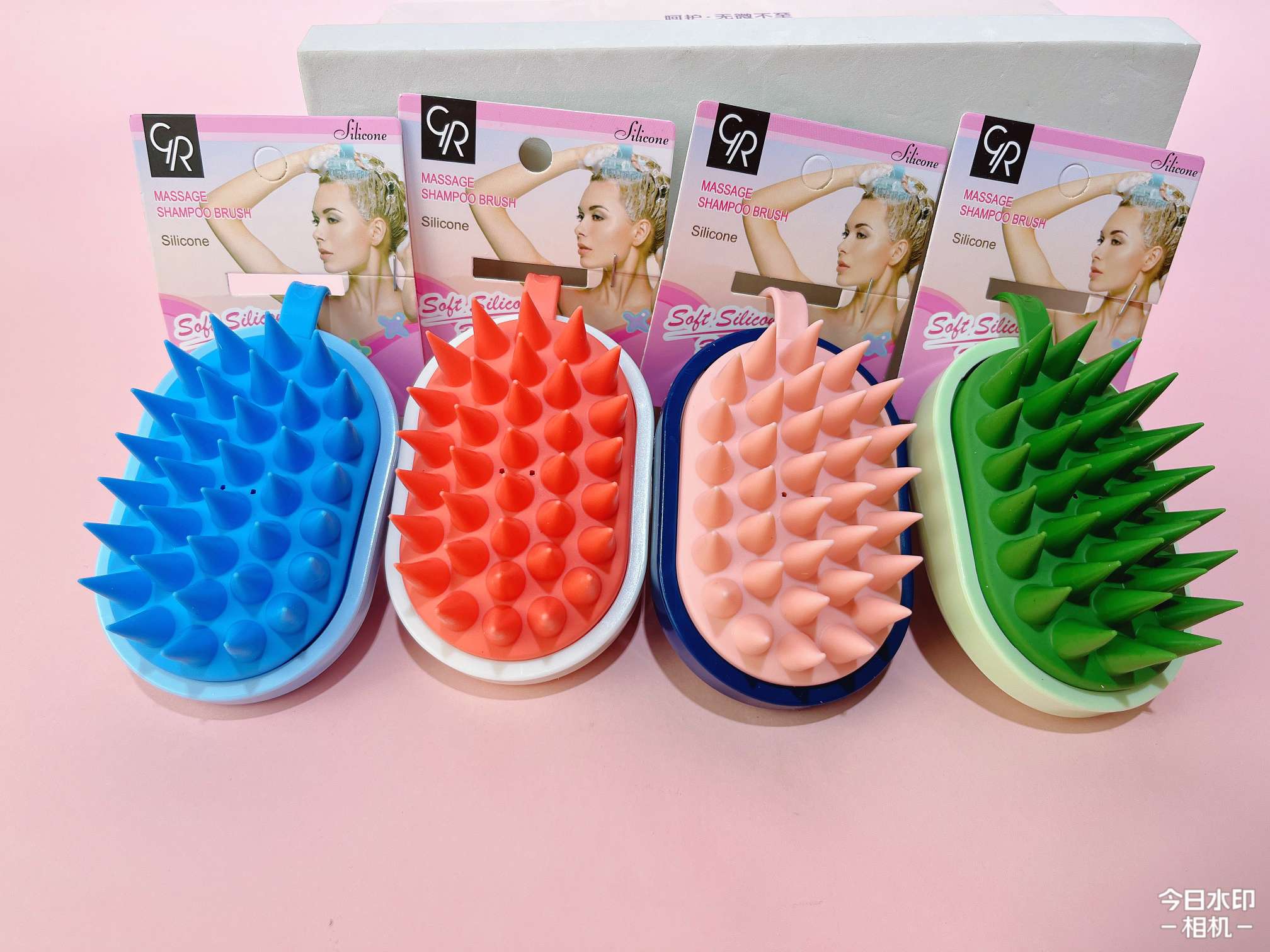 Multi-Color Massage Shampoo Brush full figure