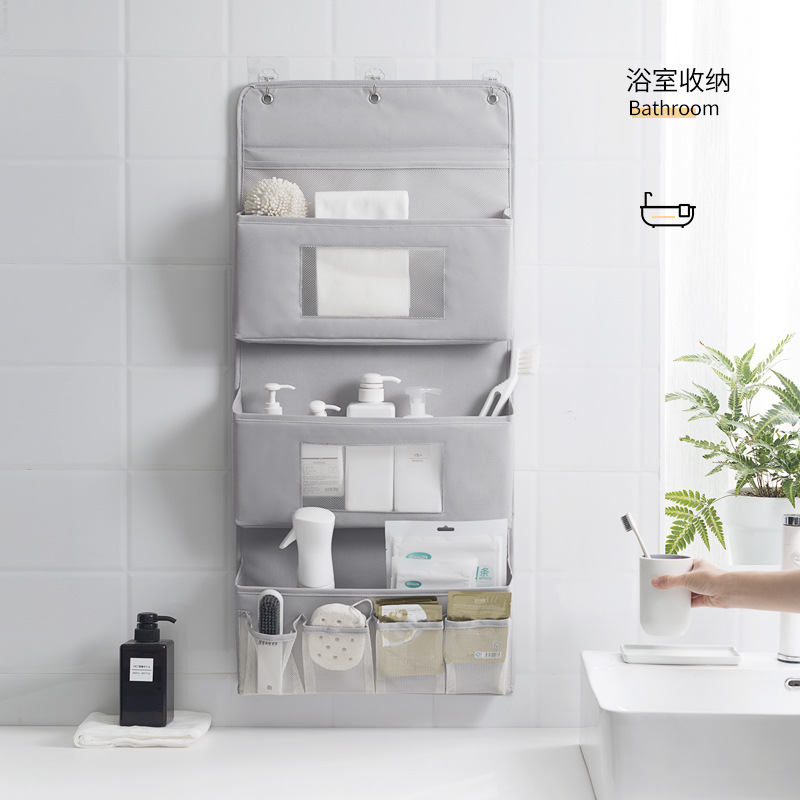 Storage bag hanging bag wall hanging door behind multi-layer fabric hanging bag finishing bag Dormitory wardrobe storage bag sundries storage thumbnail