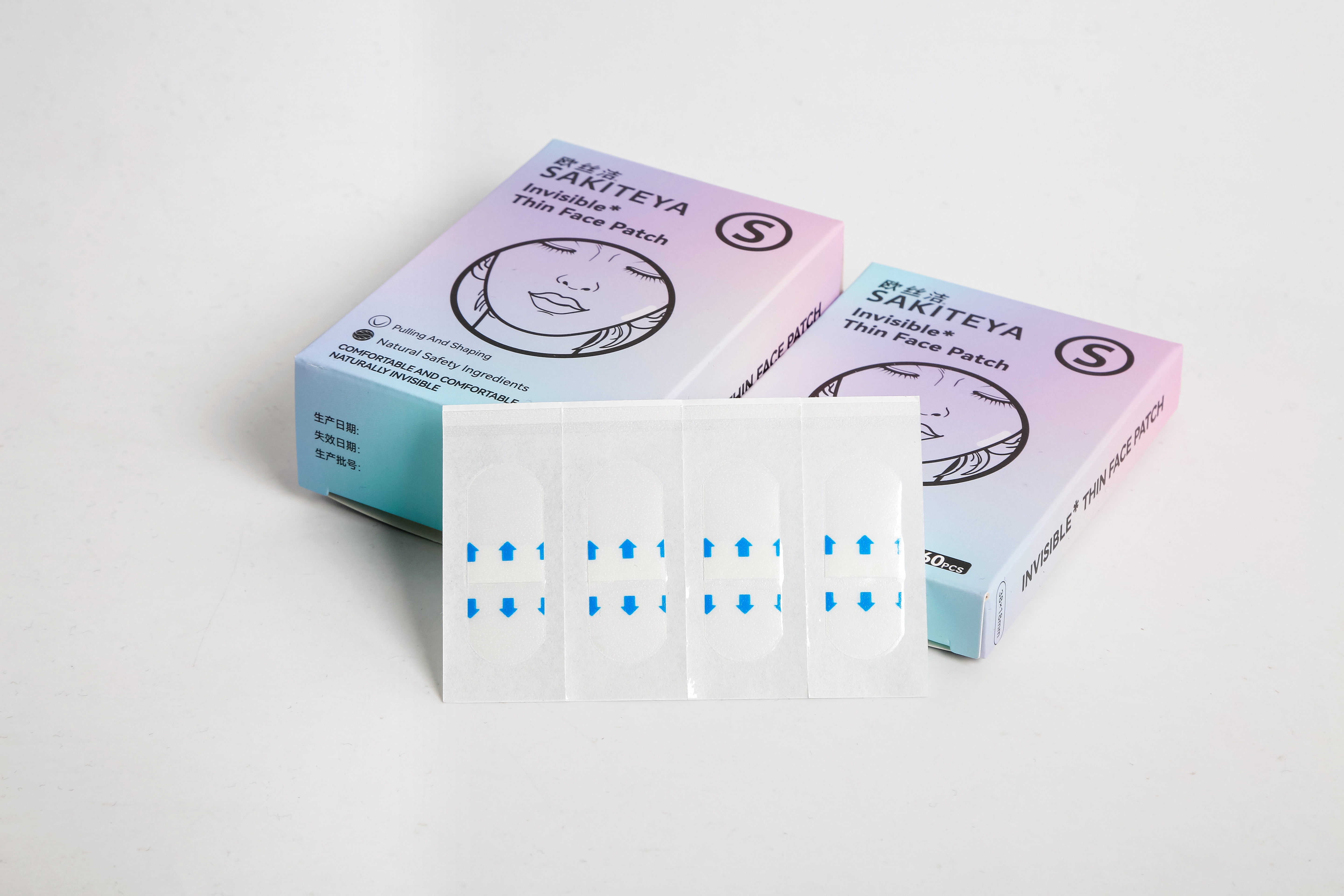 跨境同款脸部提拉脸贴小V脸提拉塑型收紧下巴提拉哑光隐形不伤肤