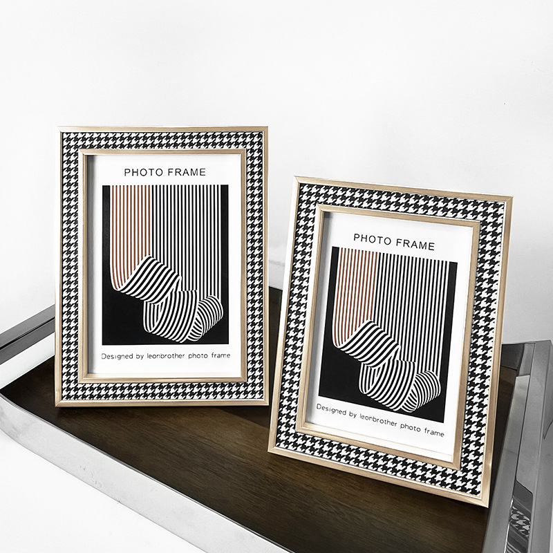 Italian original design light luxury modern simple solid wood picture frame model room soft decoration thumbnail