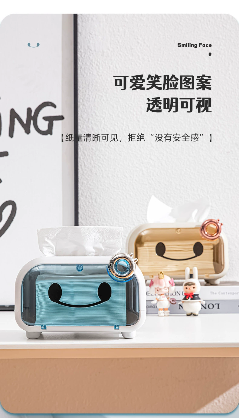 Y169-536 Desktop Tissue Box, desktop storage box, multi-functional tissue box, Cute household toilet paper box detail image 7