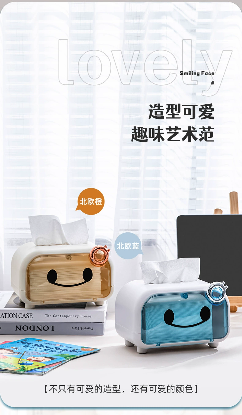 Y169-536 Desktop Tissue Box, desktop storage box, multi-functional tissue box, Cute household toilet paper box detail image 5