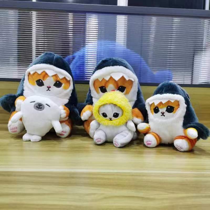 Japonés tiburón gato camarón frito colgante juguete de peluche muñeca rascador tiburón gato peluche muñeca colgante Item Picture