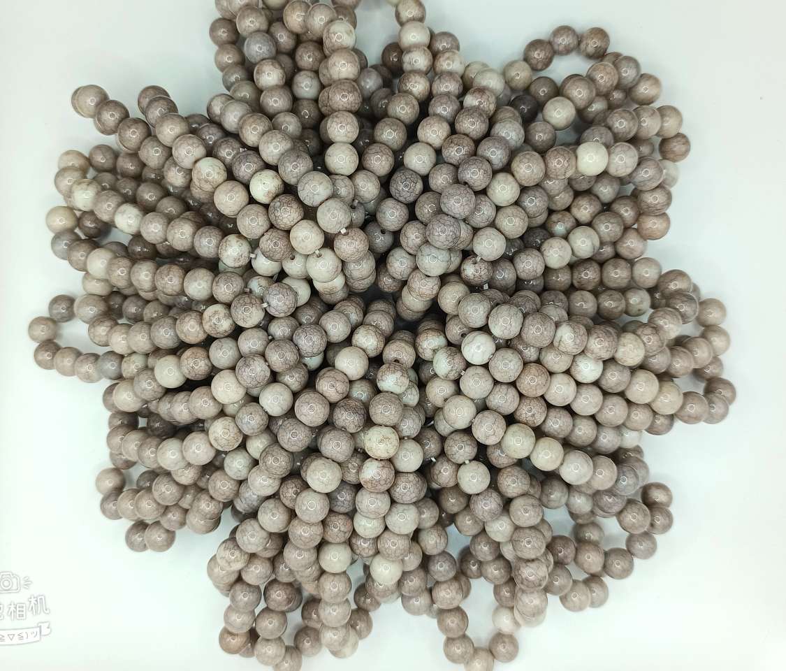 8mm仿陶瓷裂纹花色玻璃珠手串详情图11