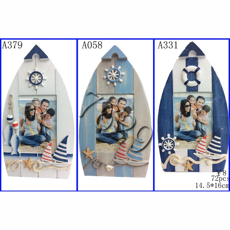 Photo Frame 379 Mediterranean-style creative photo frame decoration, home decor, ocean photo frame Application Scenario