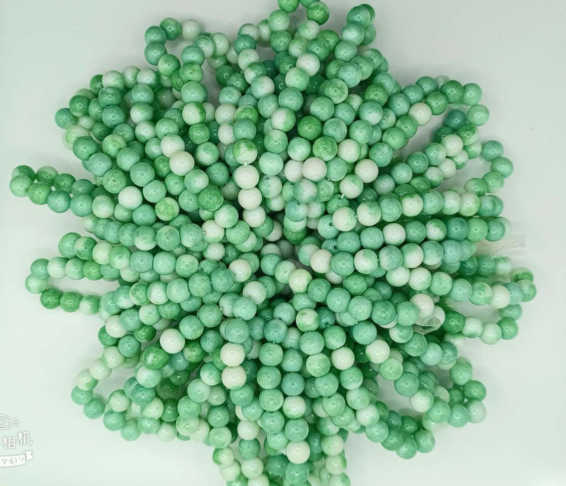 8mm仿陶瓷裂纹花色玻璃珠手串详情图8