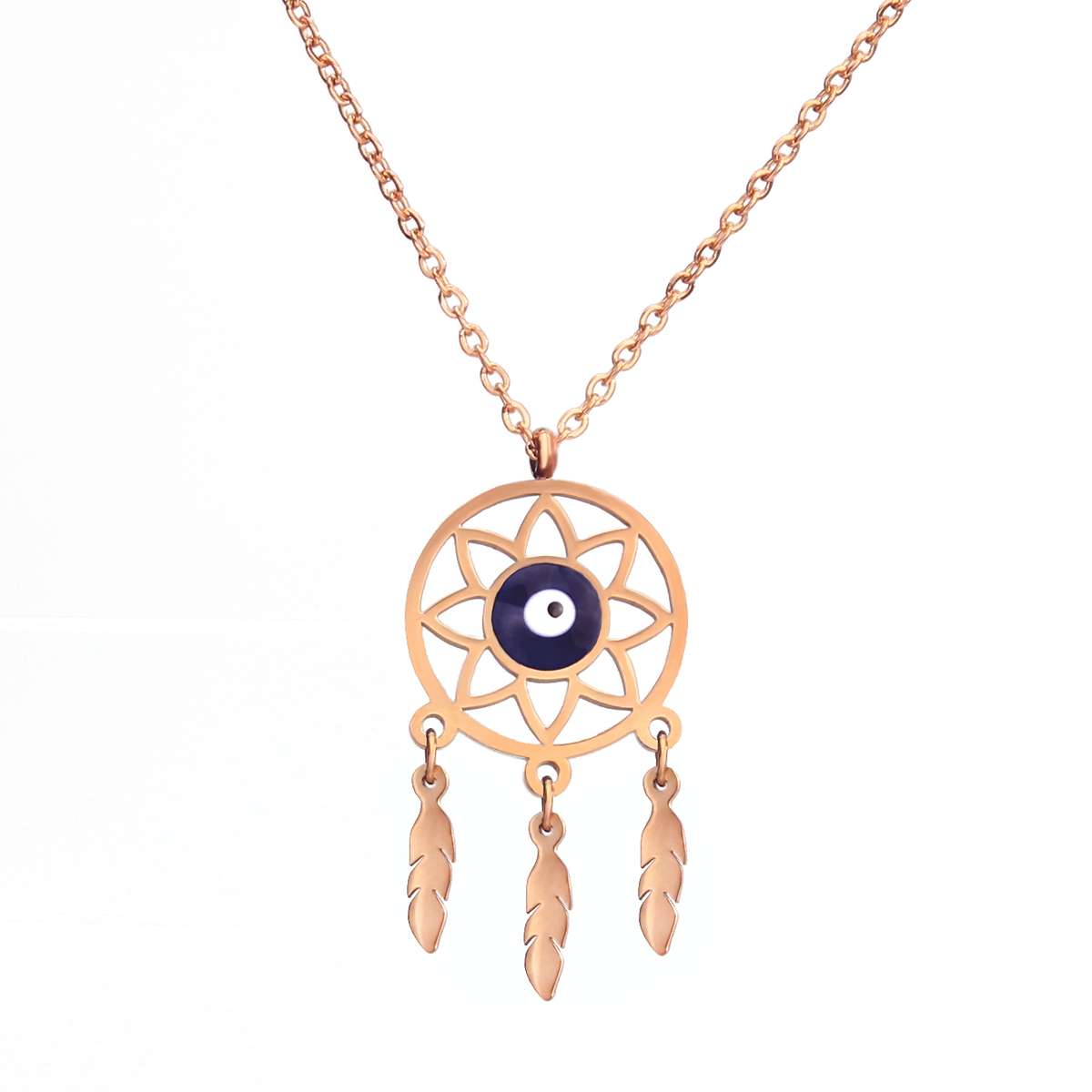 欧美高端气质可调节恶魔之眼捕梦网项链保色防过敏网红百搭首饰