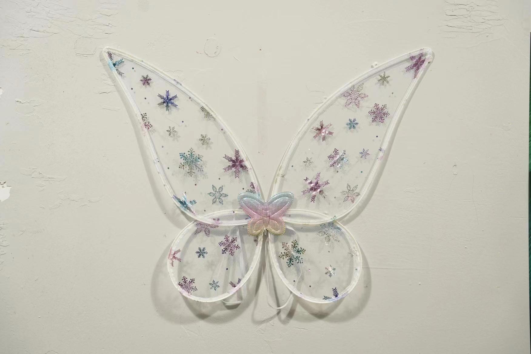 幻彩雪花蝴蝶翅膀，玩具，节日用品 派对，布艺翅膀