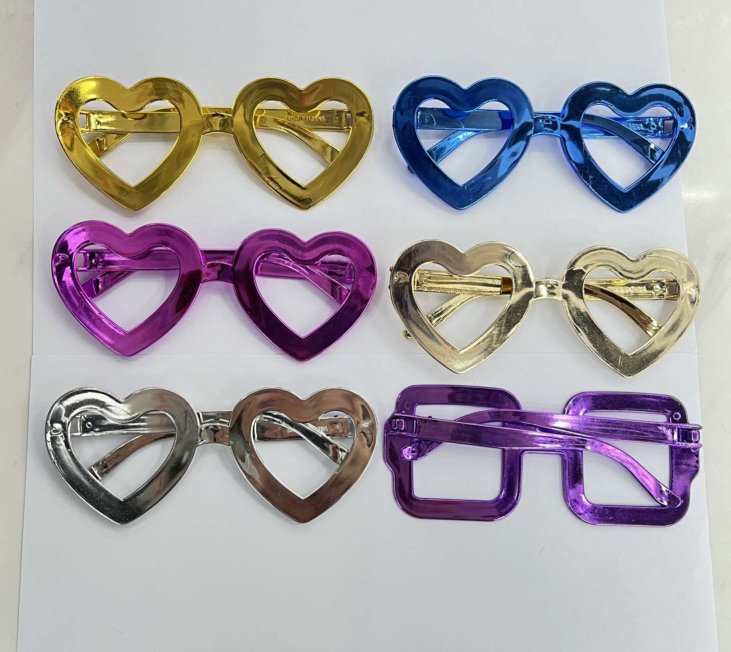 Electroplated flat plate party festival funny glasses Specification image