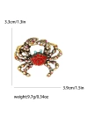 Ziyang Accessories 2023 New Chinese-style water diamond crab brooch, high-end women's personalized and fashionable brooch, elegant brooch, coat cardigan with accessories factory direct sales Application Scenario