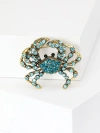 Ziyang Accessories 2023 New Chinese-style water diamond crab brooch, high-end women's personalized and fashionable brooch, elegant brooch, coat cardigan with accessories factory direct sales Specification image