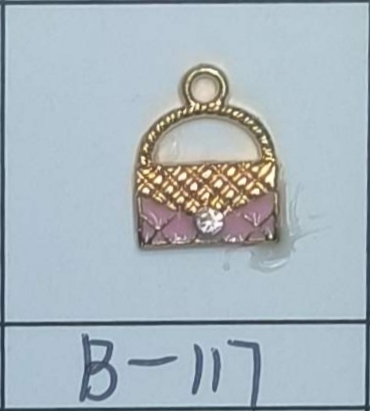 【饰品配件】合金滚镀画油点钻单吊，手提包
