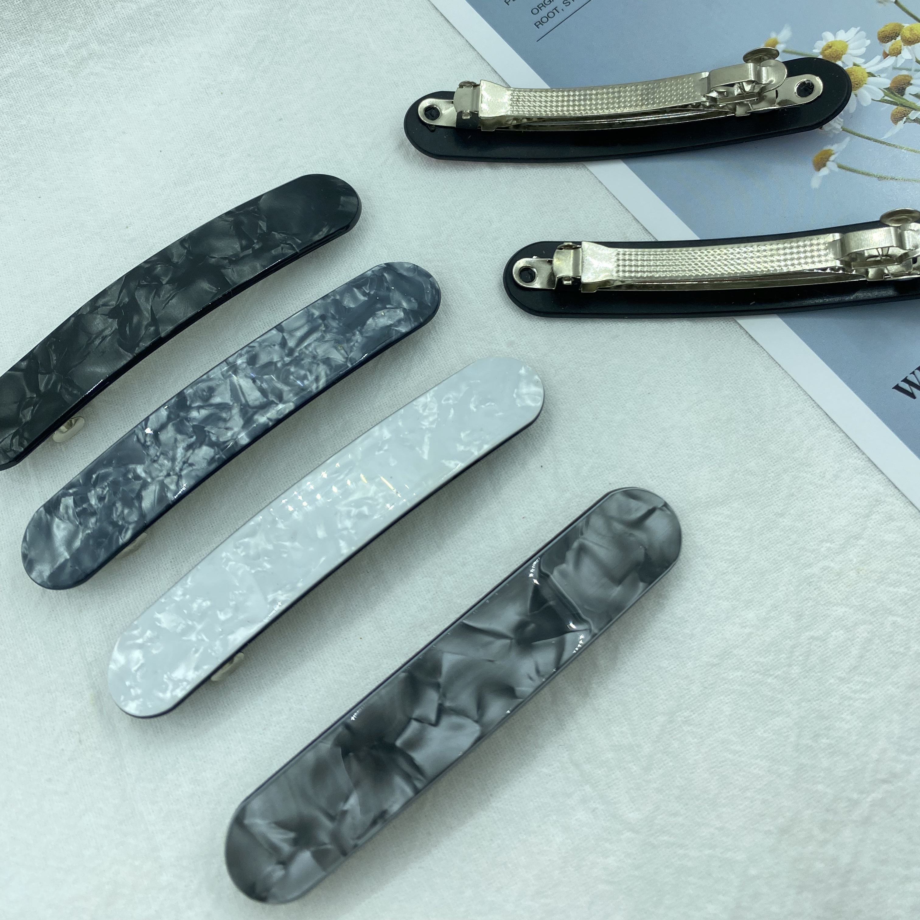 大理石纹/弹簧夹/发夹细节图