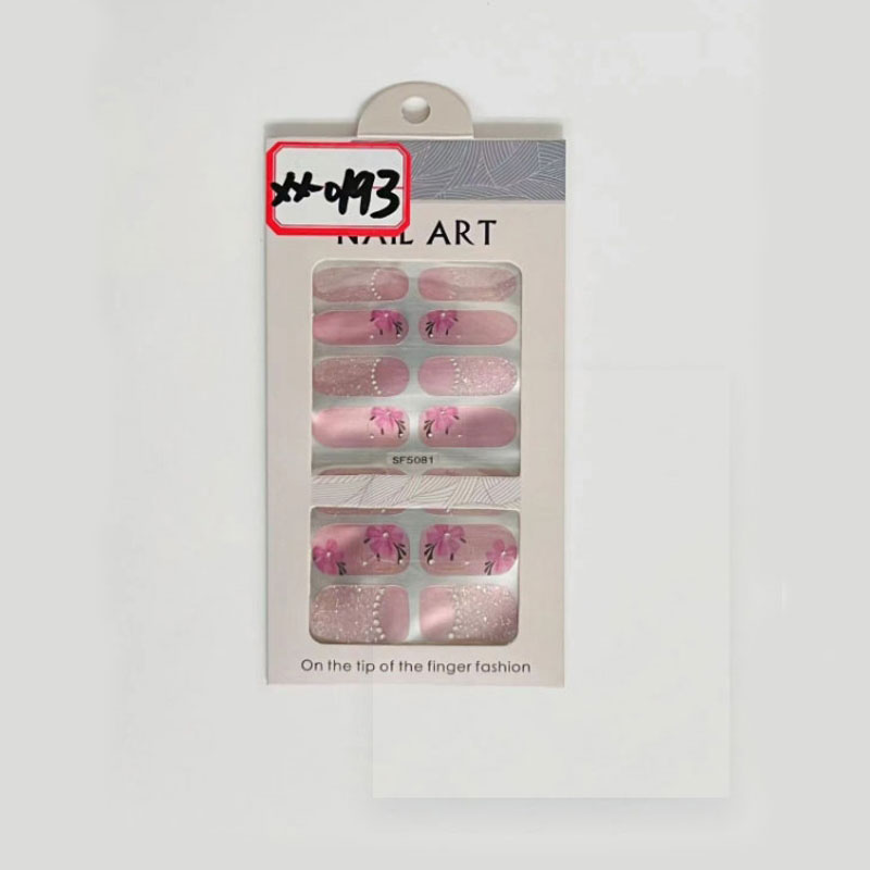 Soododo XDXX-0193 cross-border UV gel nail sticker wholesale 20 fingers light therapy light nail oil glue nail sticker free baking nail sticker wholesale Application Scenario