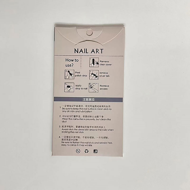 Soododo XDXX-0193 cross-border UV gel nail sticker wholesale 20 fingers light therapy light nail oil glue nail sticker free baking nail sticker wholesale details Picture