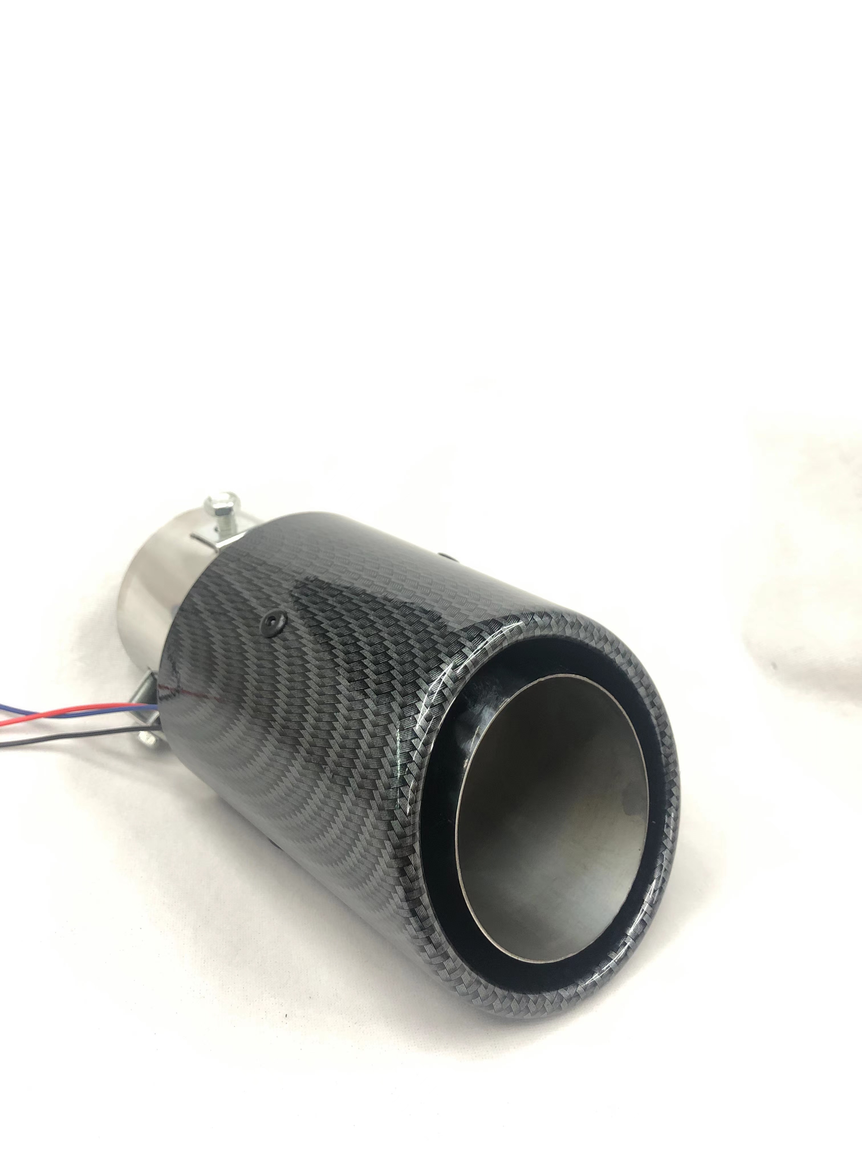 汽车改装用品汽车尾喉排气管装饰件纤维碳纹带灯喷火龙酷炫LED灯详情2