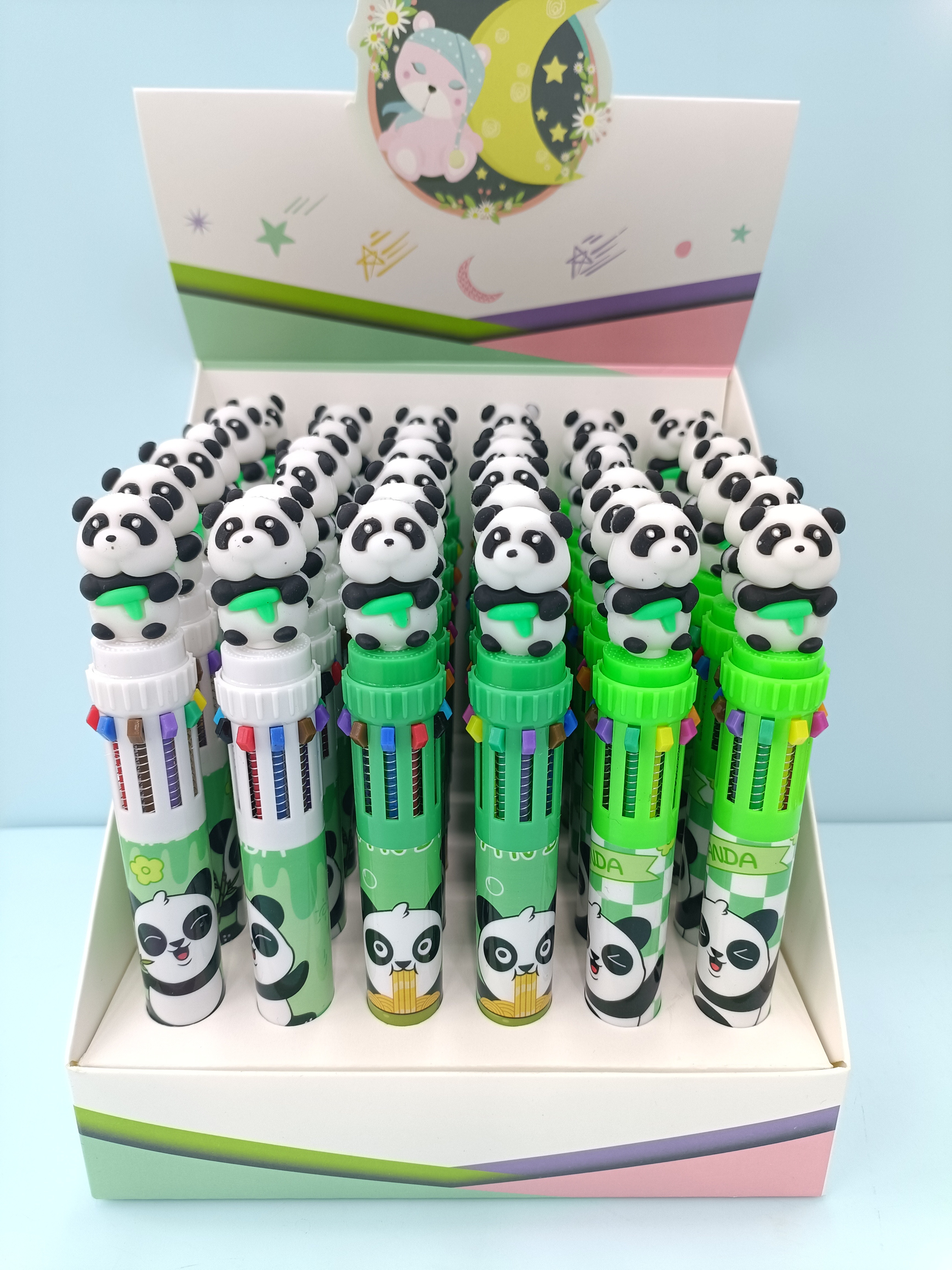 Cute cartoon panda ten-color ballpoint pen