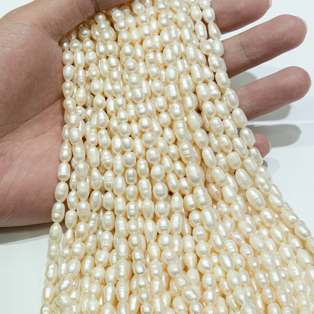 天然淡水珍珠6-7mm螺纹珍珠diy手工串珠详情图4
