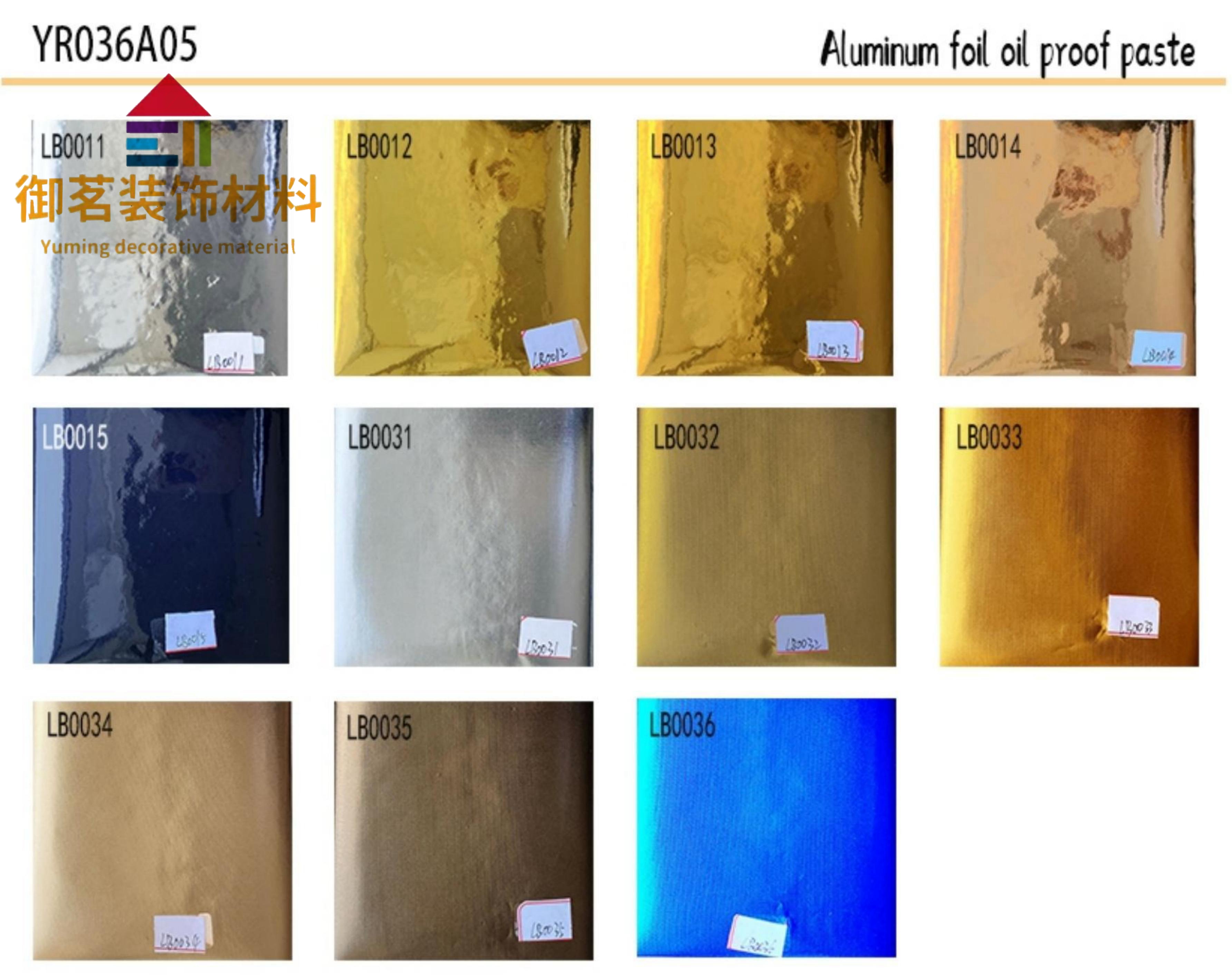 【 Yuming 】 Wholesale 10-meter kitchen oil-proof self-adhesive paper, thickened waterproof aluminum foil, wear-resistant and high-temperature resistant wallpaper A1-5 Specification image