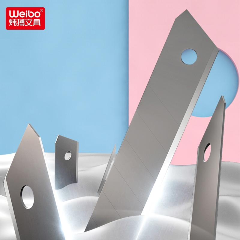 Weibo Stationery Cute bird style mini portable student utility knife, girlish heart, express unboxing, office paper cutting Application Scenario